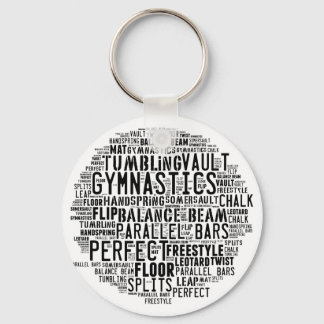 Gymnastiek Word Cloud Tumbling Sleutelhanger