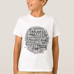 Gymnastiek Word Cloud Tumbling T-shirt