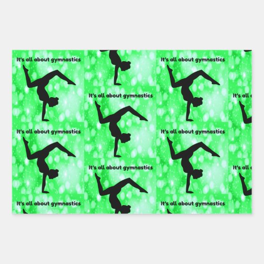 Gymnastiek Wrapping Paper Sheet Set (Voorkant 2)
