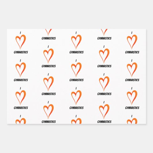 Gymnastiek Wrapping Paper Sheet Set (Voorkant)