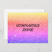 Gymnastiek Zone Rainbow Sparkle Briefkaart (Voorkant / Achterkant)