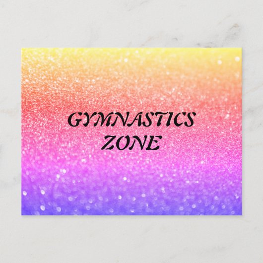 Gymnastiek Zone Rainbow Sparkle Briefkaart (Voorkant)