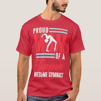 Gymnastiek zwaait mam van een Geweldige gymnast me T-shirt