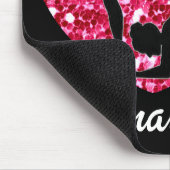 Gymnastiek Zwart en Heet Roze Gepersonaliseerd Muismat (Hoek)