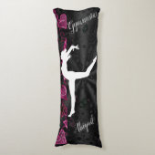 Gymnastiek zwart, wit en roze lichaamskussen (Voorkant Verticaal)