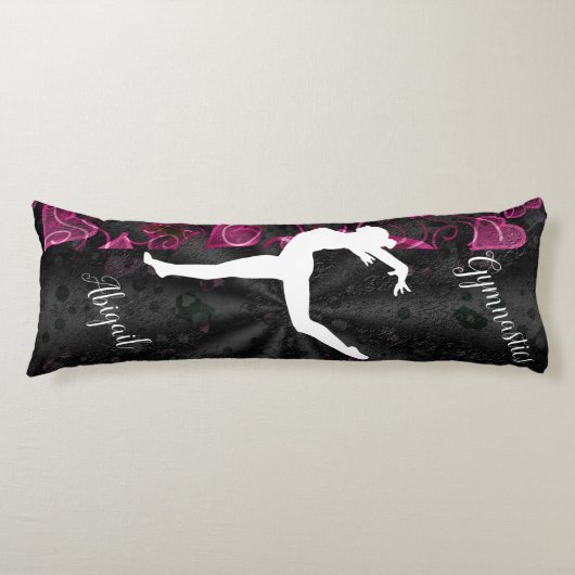 Gymnastiek zwart, wit en roze lichaamskussen (Voorkant)