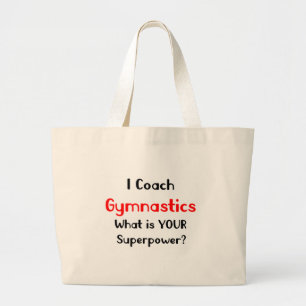 gymnastiekcoach grote tote bag