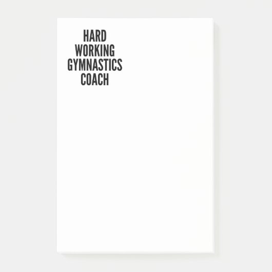 Gymnastiekcoach hard werken post-it® notes (Voorkant)