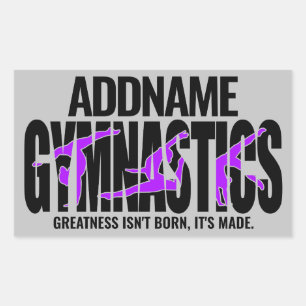 GymnastiekNAAM Acrobat Team Handspring Gymnast Rechthoekige Sticker
