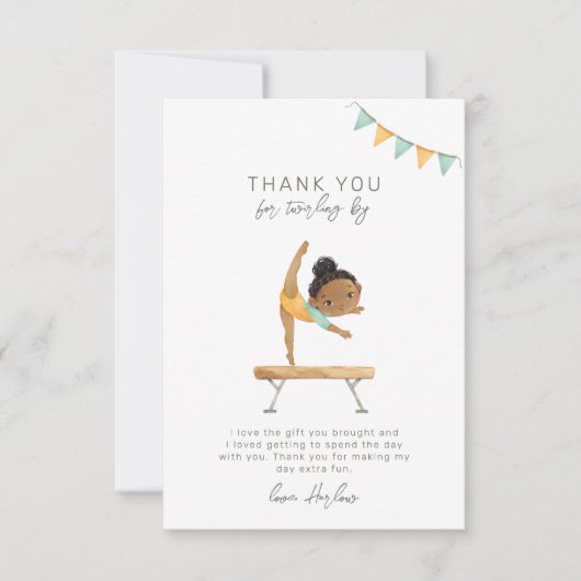 Gymnastiekpartij Dank u kaart (Voorkant)