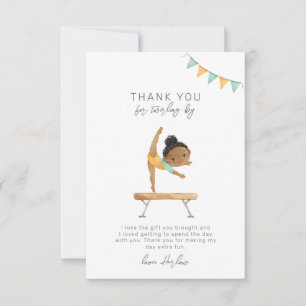 Gymnastiekpartij Dank u kaart