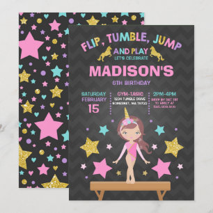 Gymnastiekpartij Unicorn Gymnastiek Kaart