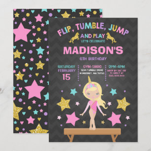 Gymnastiekpartij Unicorn Gymnastiek Kaart