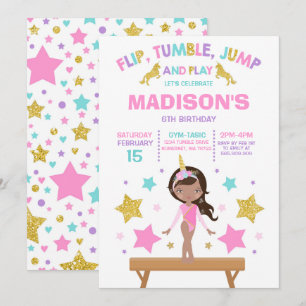 Gymnastiekpartij Unicorn Gymnastiek Kaart