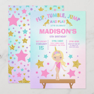 Gymnastiekpartij Unicorn Gymnastiek Kaart