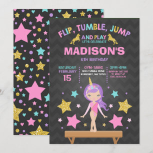 Gymnastiekpartij Unicorn Gymnastiek Kaart