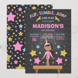 Gymnastiekpartij Unicorn Gymnastiek Kaart