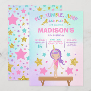 Gymnastiekpartij Unicorn Gymnastiek Kaart