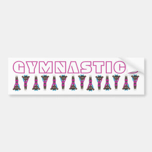Gymnastiekspelen Gymnast Gym Mam Coach Acrobat Bumpersticker