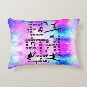 Gymnastiekvaardigheden Kruiswoorden Accent Pillow Kussen
