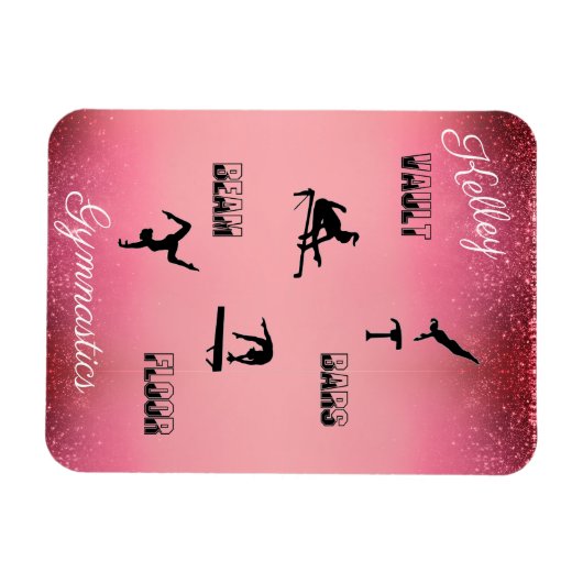 Gymnastiekvault, bars, Beam, Floor Custom Magneet (Horizontaal)