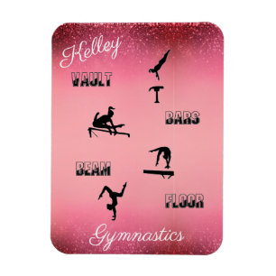 Gymnastiekvault, bars, Beam, Floor Custom Magneet