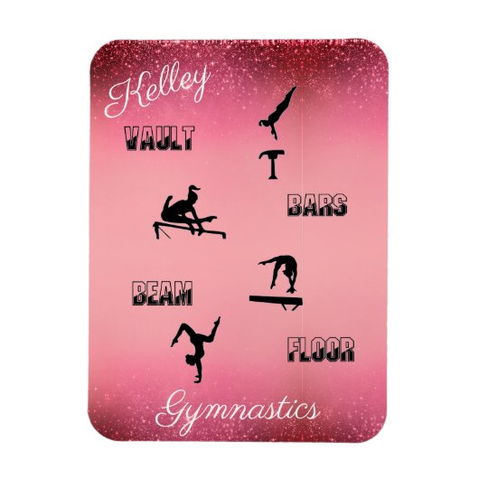 Gymnastiekvault, bars, Beam, Floor Custom Magneet (Verticaal)