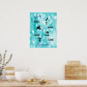 Gymnastiekvault, bars, Beam, Floor Custom Poster (Keuken)