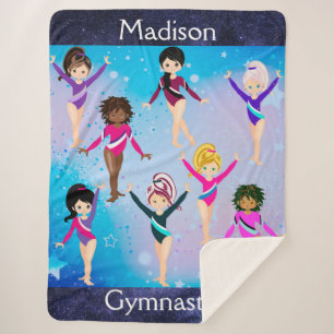 Gymnastiekvrienden: deze gymnast ziet er uit als o sherpa deken