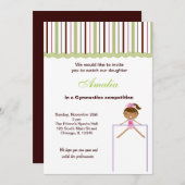 Gymnastiekwedstrijd Kaart (Voorkant / Achterkant)