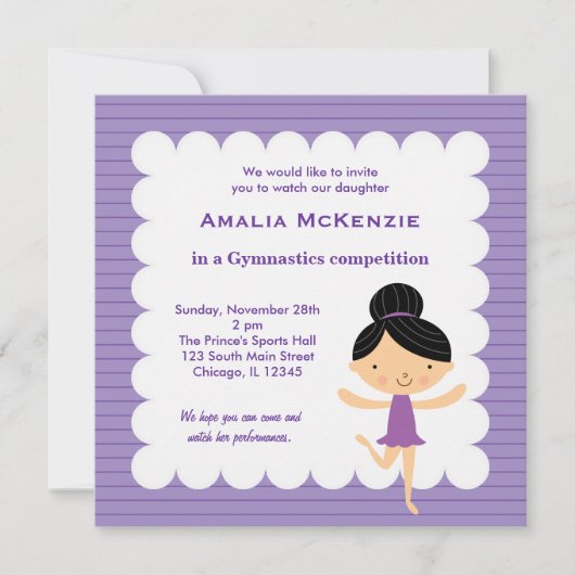 Gymnastiekwedstrijd Kaart (Voorkant)