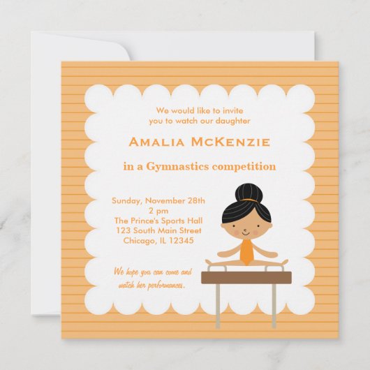 Gymnastiekwedstrijd Kaart (Voorkant)