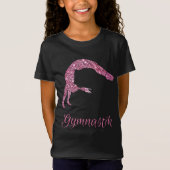 Gymnastik (Duitse nationaliteit) Roze Shimmer T-Sh T-shirt (Voorkant)