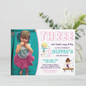 Gymnastique Anniversaire Invitation avec photo (Debout devant)