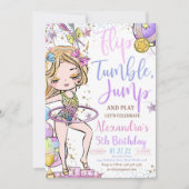 Gymnastique Anniversaire Invitation Party Gymnasti (Devant)