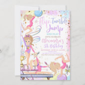 Gymnastique Anniversaire Invitation Party Gymnasti (Devant)
