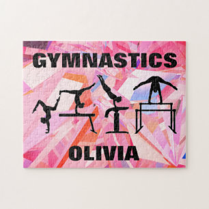 Gymnastique brisée Puzzle Abstrait avec nom