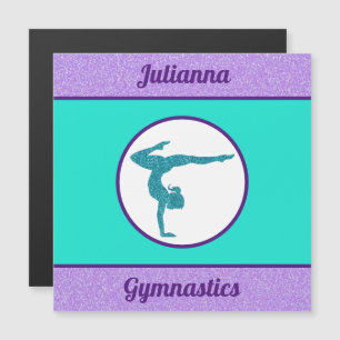 Gymnastique Carte magnétique Turquoise et violette