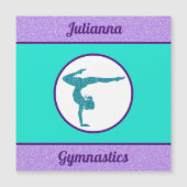 Gymnastique Carte magnétique Turquoise et violette (Devant)
