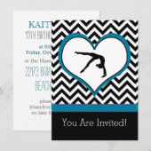 Gymnastique Chevron Heart Invitation à une soirée  (Devant / Derrière)