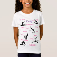 Gymnastique Compétences Typographie T-shirt