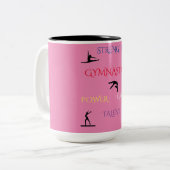 GYMNASTIQUE DEUX MUG TONE EN ROSE/NOIR. (Devant gauche)