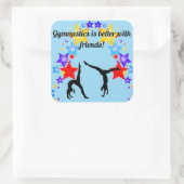 Gymnastique est mieux avec des amis Blue Sticker (Sac)