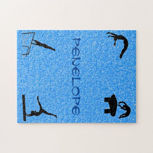 Gymnastique Événements Blue Sparkle Puzzle (Horizontal)