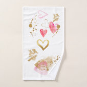 Gymnastique féminine Coeurs roses (Serviette à main)