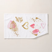 Gymnastique féminine Coeurs roses (Serviette à main)