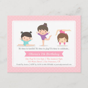 Gymnastique féminine de coute Invitations à la fêt