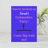 Gymnastique féminine Invitations de fête d'anniver (Debout devant)