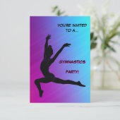 Gymnastique Fille Anniversaire Fête Invitation (Debout devant)