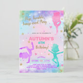 Gymnastique fille invitation anniversaire. invitat (Debout devant)